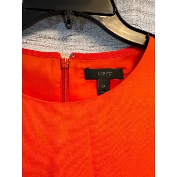 J.Crew Orange Fit & Flare Dress Size 0P - Picture 2 of 3